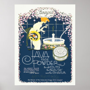 Poster Publicité vintage Java visage Beauté Poudre