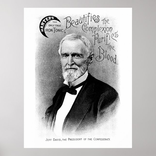 Poster Publicité Vintage Jefferson Davis (Devant)
