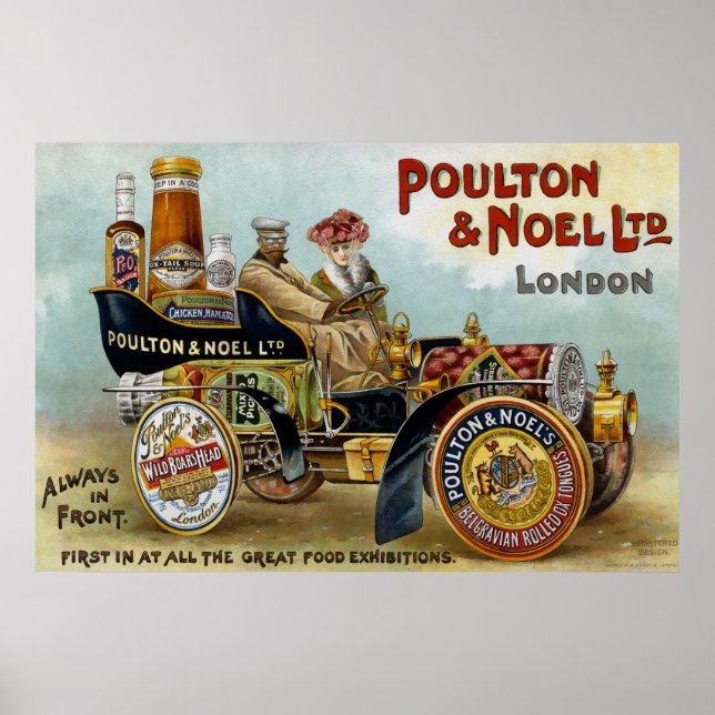 Poster Publicité vintage Poulton & Noel (Devant)