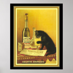 Poster Publicité vintage pour le bourgeois d'absinthe