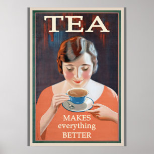 Poster Publicité vintage pour le thé - Améliore