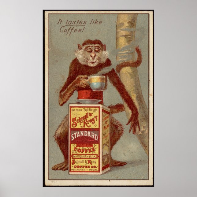 Poster Publicité vintage sur le café (Devant)