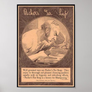 Poster Publicité vintage sur le savon