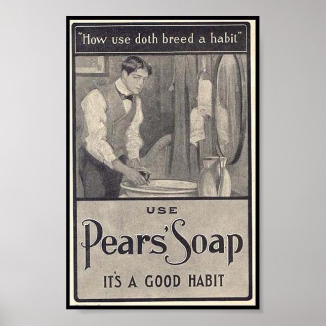 Poster Publicité vintage sur le savon (Devant)