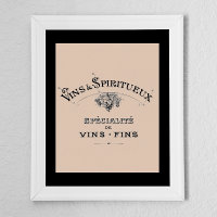 Publicité vintage sur le vin français