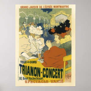 Poster Publicité vintage Trianon-Concert