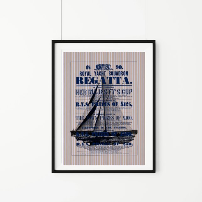 Poster Publicité vintage Yacht Regatta (Créateur téléchargé)