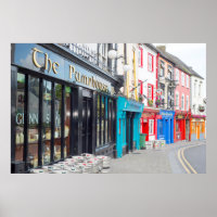 pubs irlandais et devantures de restaurants