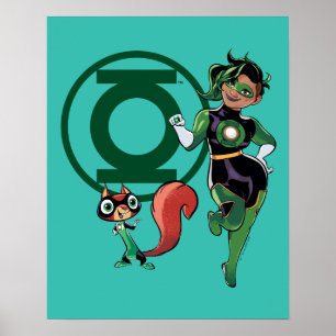 Poster Puce et Lanterne verte