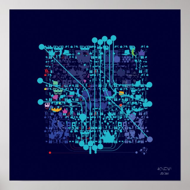 Poster "Puce informatique/affiche crâne" (Devant)