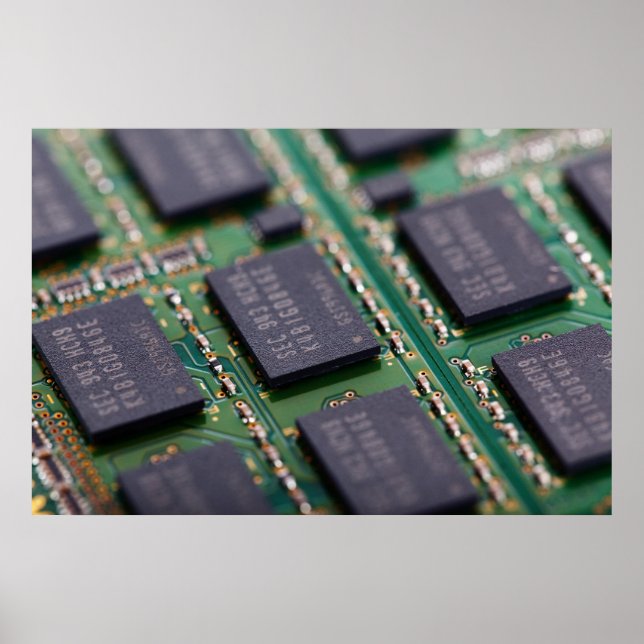Poster Puces de mémoire de l'ordinateur (Devant)