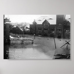 Poster pueblo, inondation du Colorado