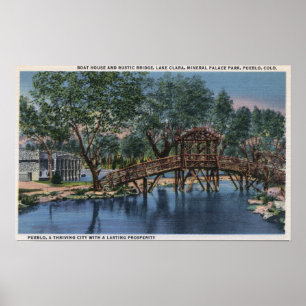 Poster Pueblo, le Colorado - péniche et rustique