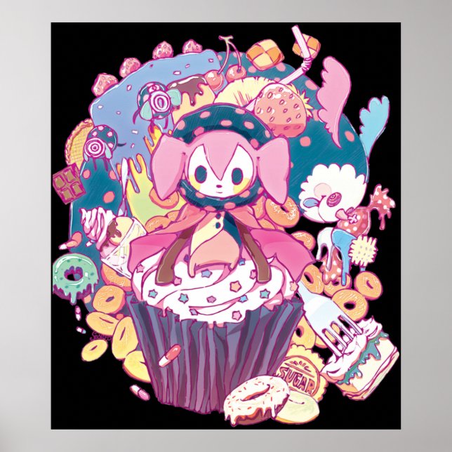 Poster Puella Magi Magica Madoka - Charlotte et amie (Devant)