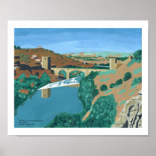Poster Puente de San Martin, Tolède