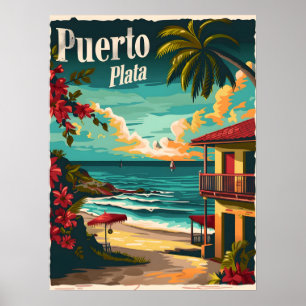 Poster Puerto Plata : Plage tropicale