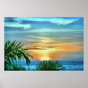 Poster Puerto Sunset 1557 Art Print
