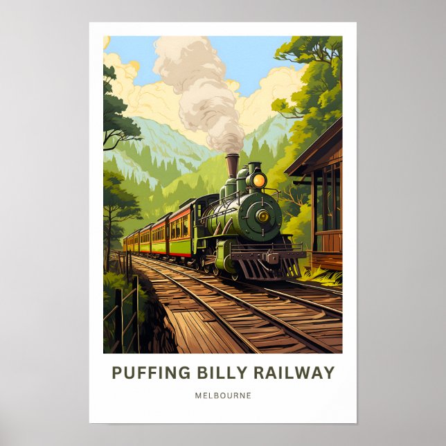 Poster Puff Billy Railway Melbourne Imprimer (Devant)