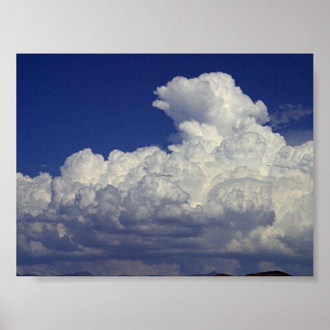 Poster Puffy blanc nuages, ciel, paysages, photographie, (Devant)