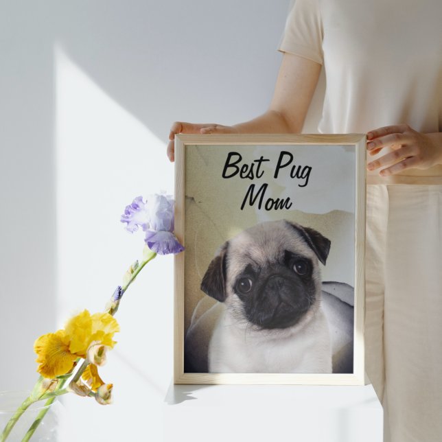 Poster Pug Best Mom (Créateur téléchargé)