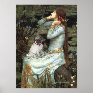 Poster Pug (chiot fauve) - Ophélie