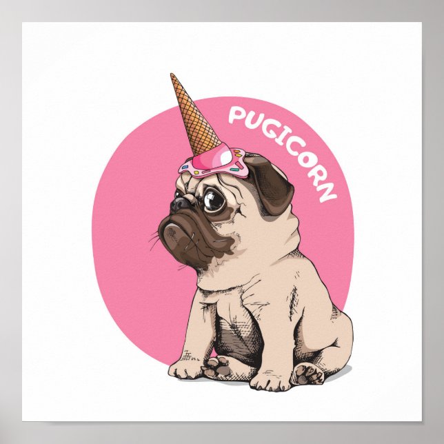 Poster Pugicorn (Devant)