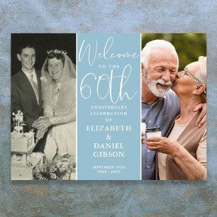 Poster Puis Et Maintenant 2 Photo 60e Anniversaire Affich