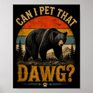 Poster Puis-je caresser cet animal de chien drôle amateur