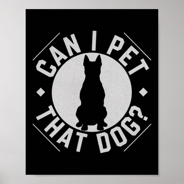 Poster Puis-Je Faire Paître Ce Chien Drôle Amateur De Chi (Devant)