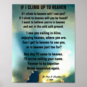 POSTER PUIS-JE MONTER AU CIEL ET VOUS TROUVER