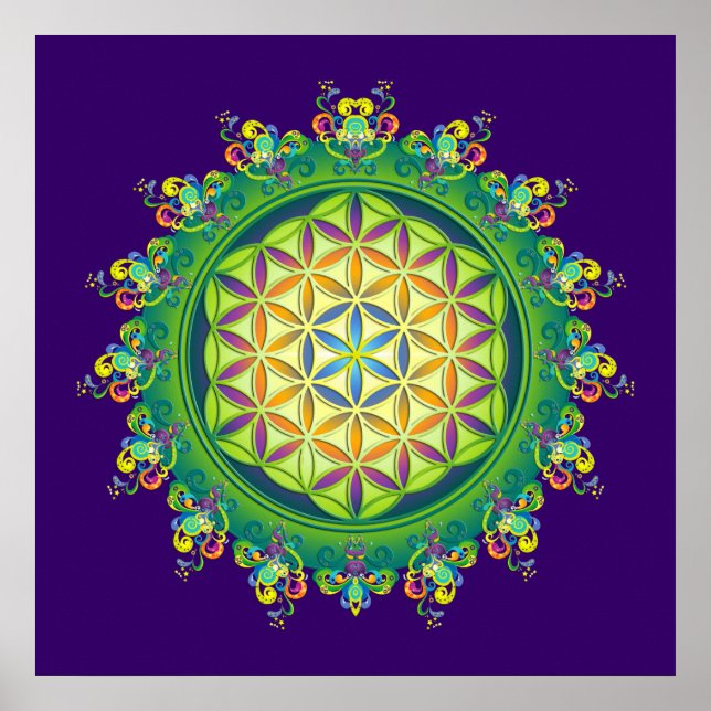 Poster Puissance de la vie des fleurs / Blume des Lebens (Devant)