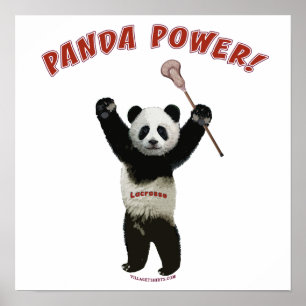 Poster Puissance de panda de lacrosse