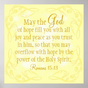 Poster Puissance de vers de bible de Saint-Esprit