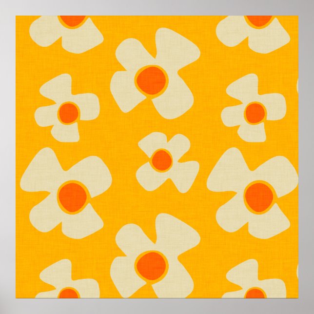 Poster Puissance des fleurs - Jaune marais (Devant)