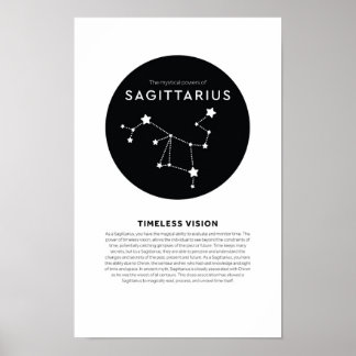 Poster Puissance mystique de l'astrologie du Sagittaire Z
