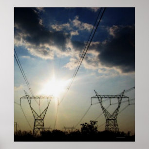Poster "Puissance solaire. Électricité."