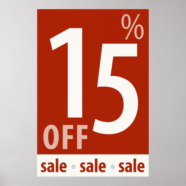 Poster Puissant 15 % DE BON VOYAGE - vente au détail (Devant)
