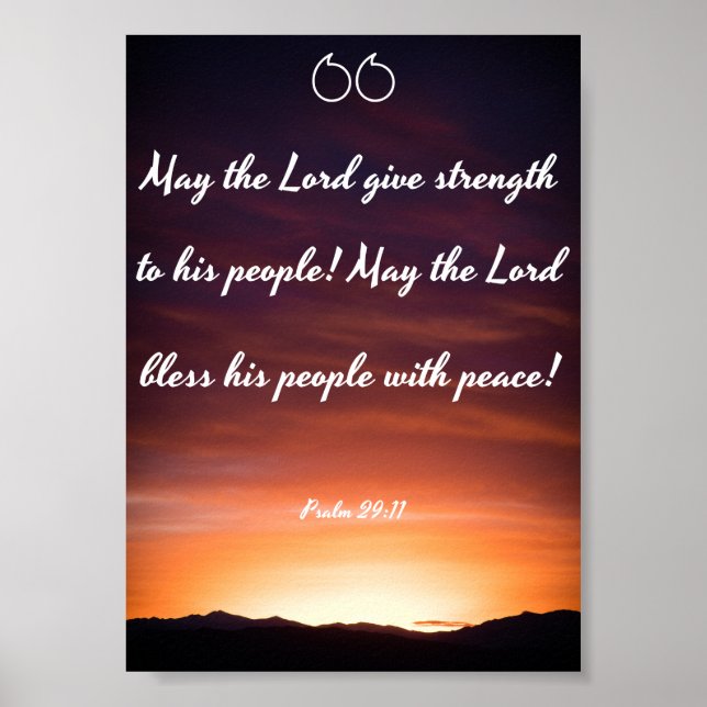 Poster Puisse le Seigneur donner force - Bible (Devant)