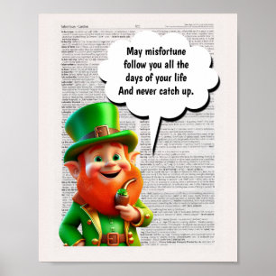 Poster Puisse malheur ne jamais vous attraper ___Irish Bl