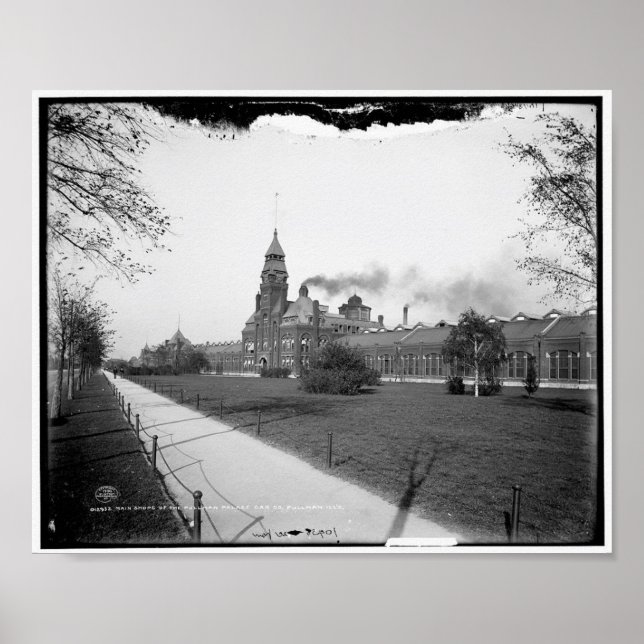 Poster Pullman Palace Car Co., Pullman, Illinois c1900 (Devant)