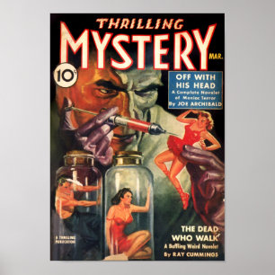 Poster Pulpe folle Ficti de scientifique de mystère