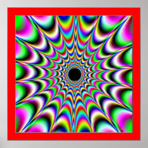 Poster Pulsant le centre noir et les couleurs de poutre I