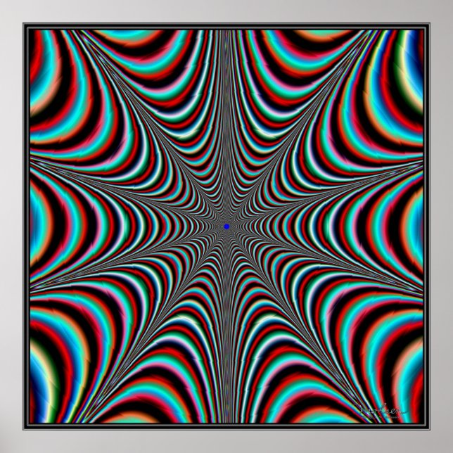 Poster Pulsation du Web couleur géant (Devant)