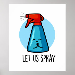 Poster Pulvérisons Drôle Praying Bottle Pun
