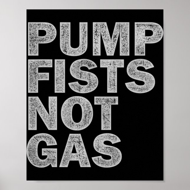 Poster Pump Fists Not Gas Funny New Jersey Beach Souvenir (Devant)