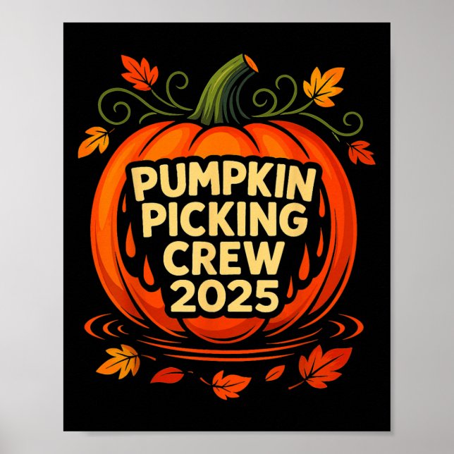 Poster Pumpkin Cking Crew 2025 Halloween Pumpkin Crew  (Devant)