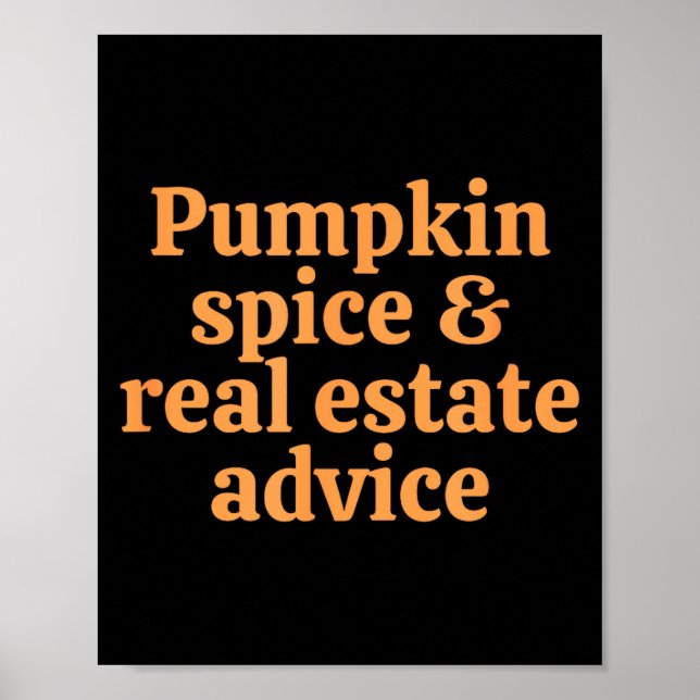 Poster Pumpkin Sce And Real Estate Advice  (Devant)