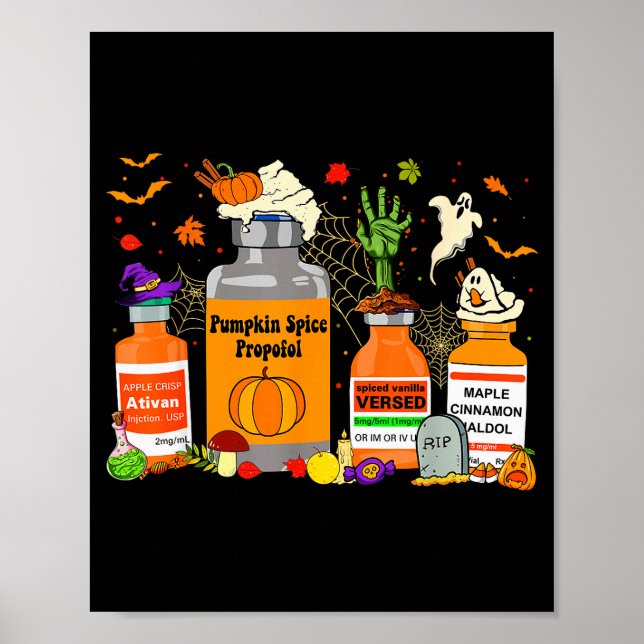 Poster Pumpkin Sce Profol Ativan Versed Haldol Halloween  (Devant)