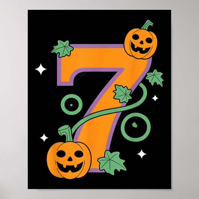 Poster Pumpkin Six Seven 67 Matching 7 Halloween Couple  (Devant)