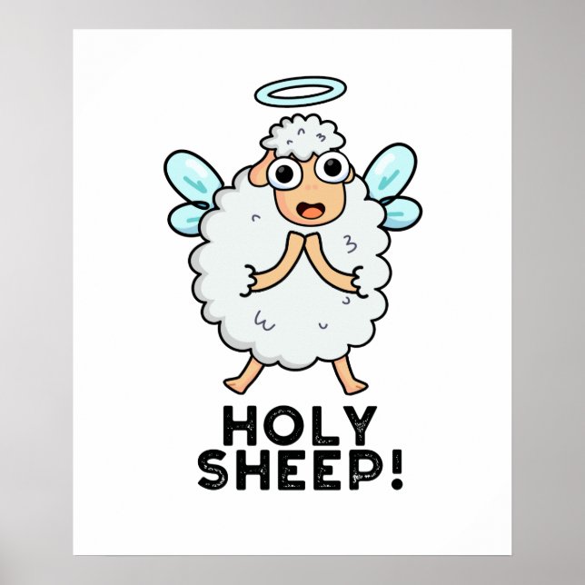 Poster Pun animal amusant pour le mouton Saint (Devant)